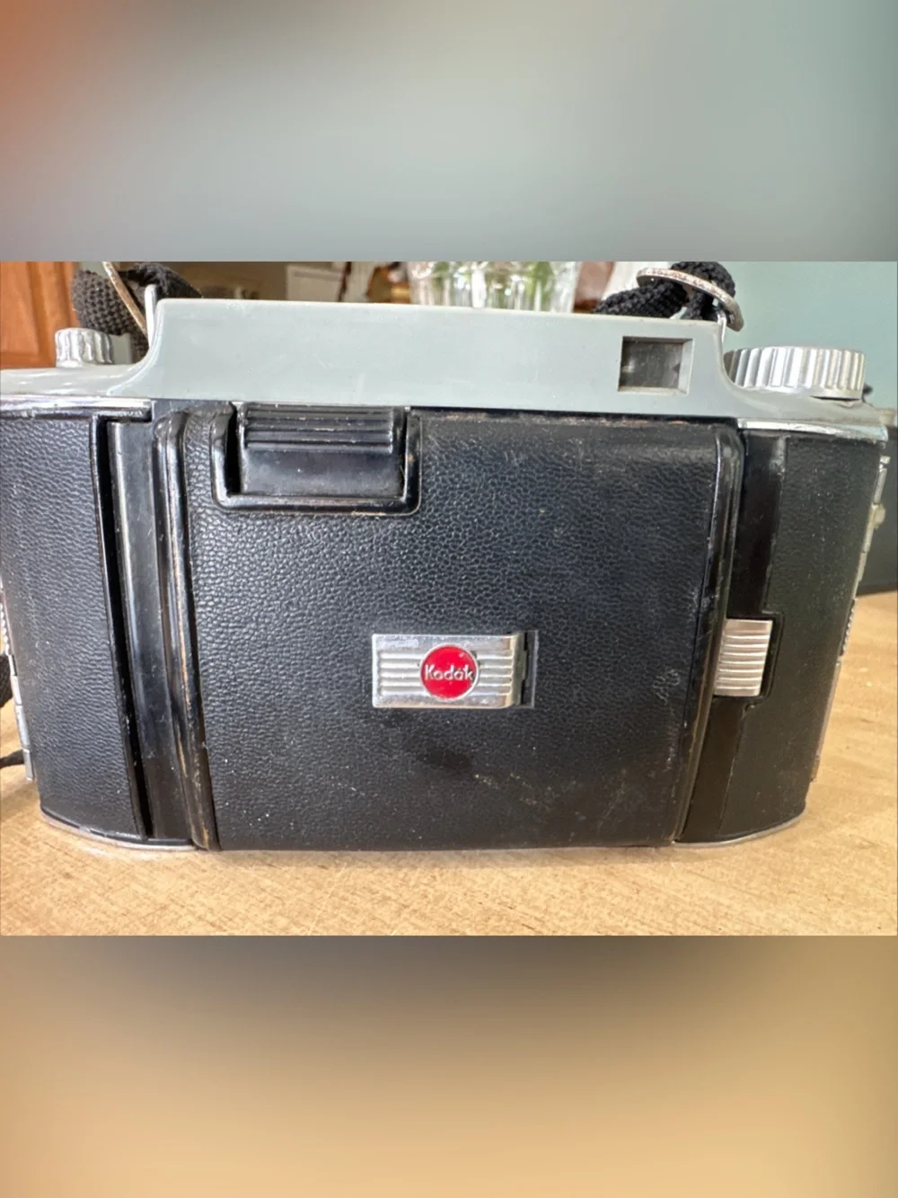 Vintage Kodak Tourist 2 Black Photo 620 Film Folding Camera Not Tested
